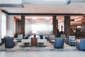 Hotel lobby representing a Q4 hotel investment for year-end tax planning for accredited investors