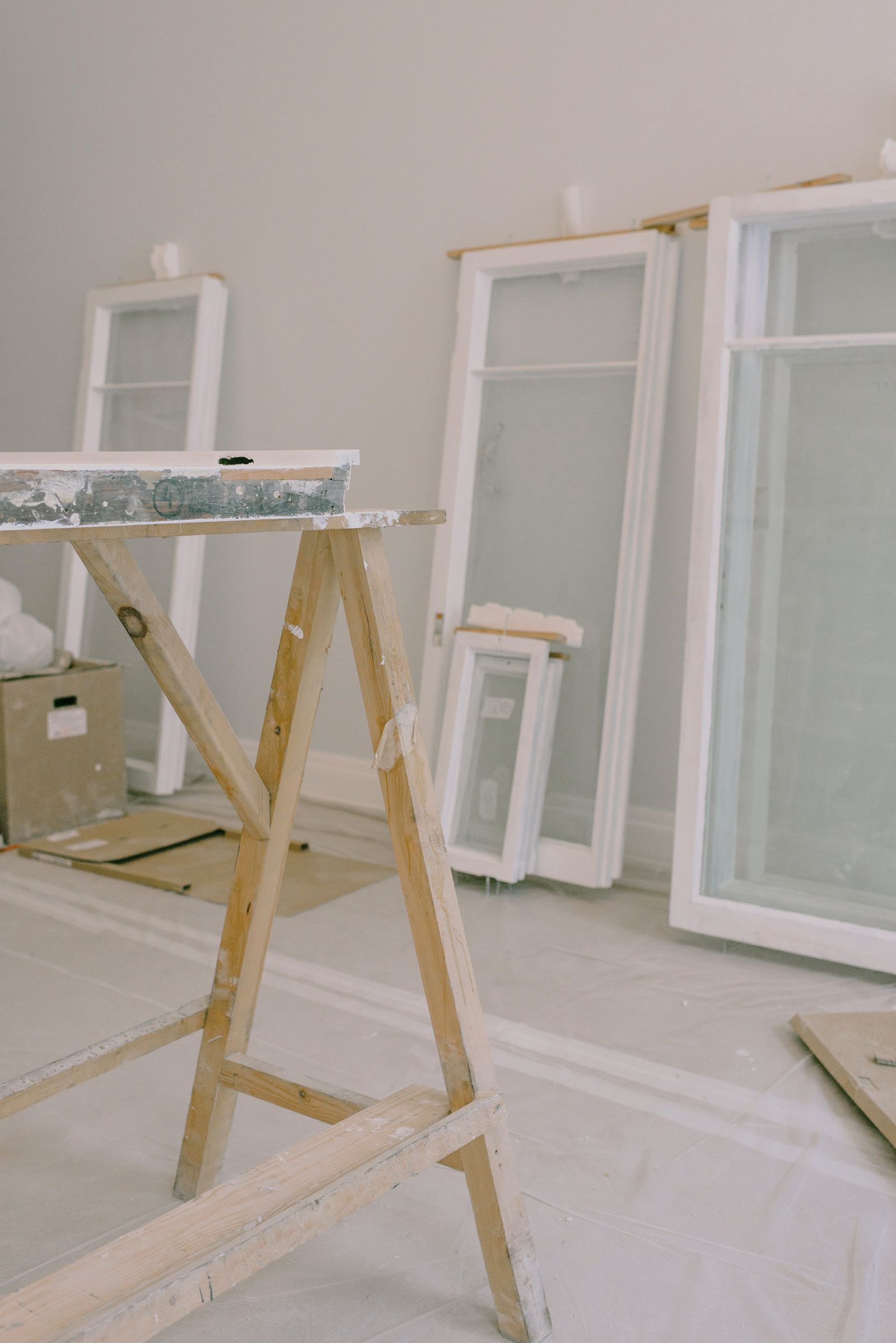 Room under renovation showing components a hotel cost segregation study separates