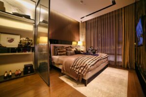 Hotel room interior illustrating the QBI deduction for hotel investors
